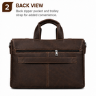 Oil Pull Up Leather Laptop bag For Men - Office Bag - Fits Up to 14/15.5/16 inch