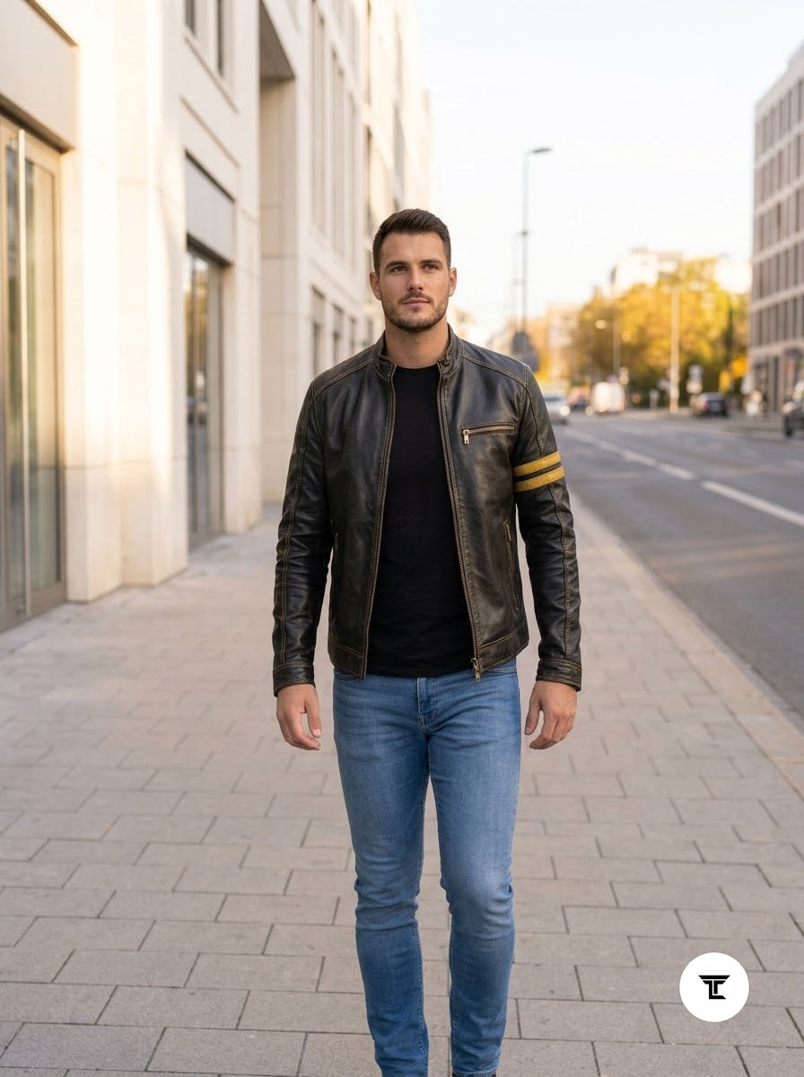 Taj Signature Silverstone Racing Leather Jacket