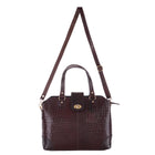 Women's Luxury Leather Shoulder Crossbody Handbag - Crocodile Pattern Stylish Bag