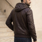 Taj Signature Yukon Hooded Leather Bomber
