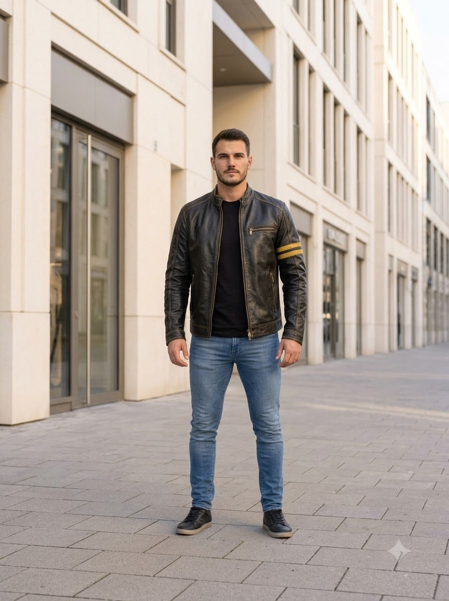 Taj Signature Silverstone Racing Leather Jacket