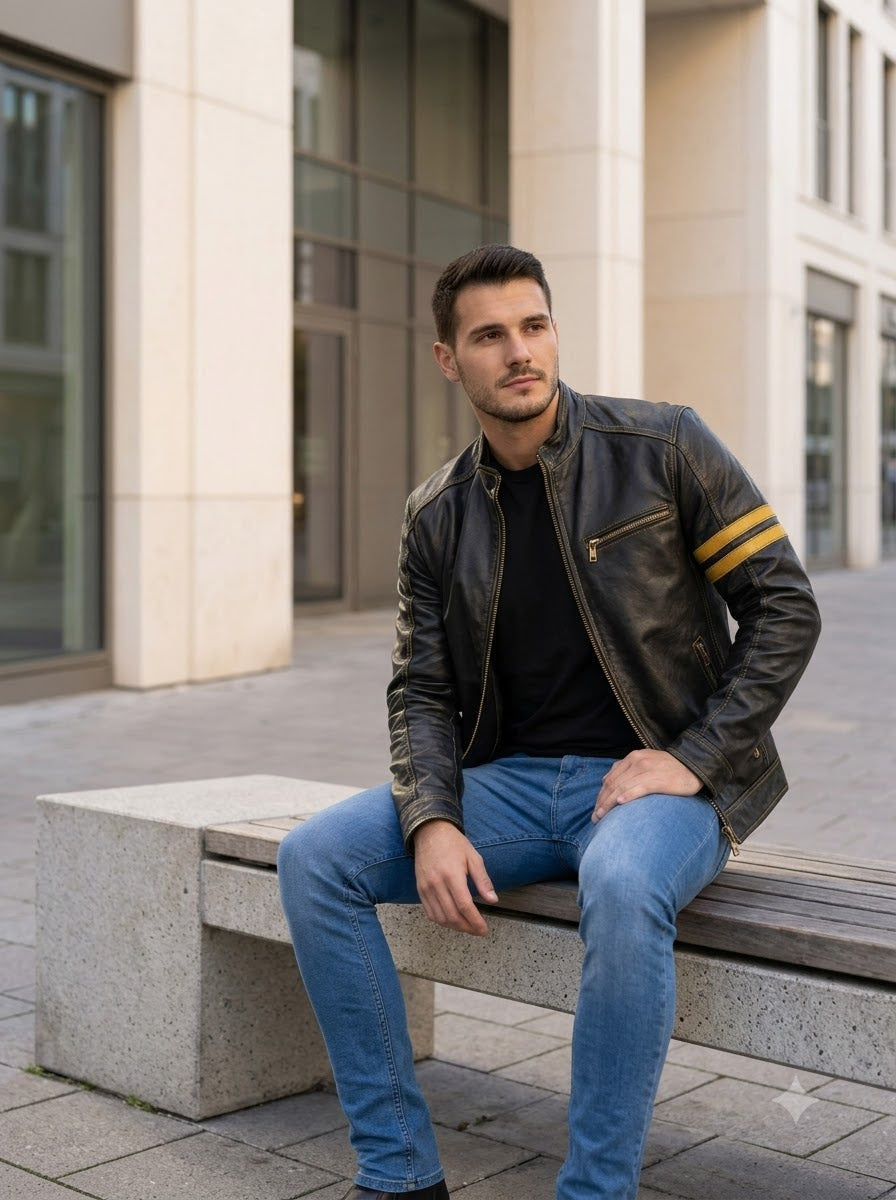 Taj Signature Silverstone Racing Leather Jacket