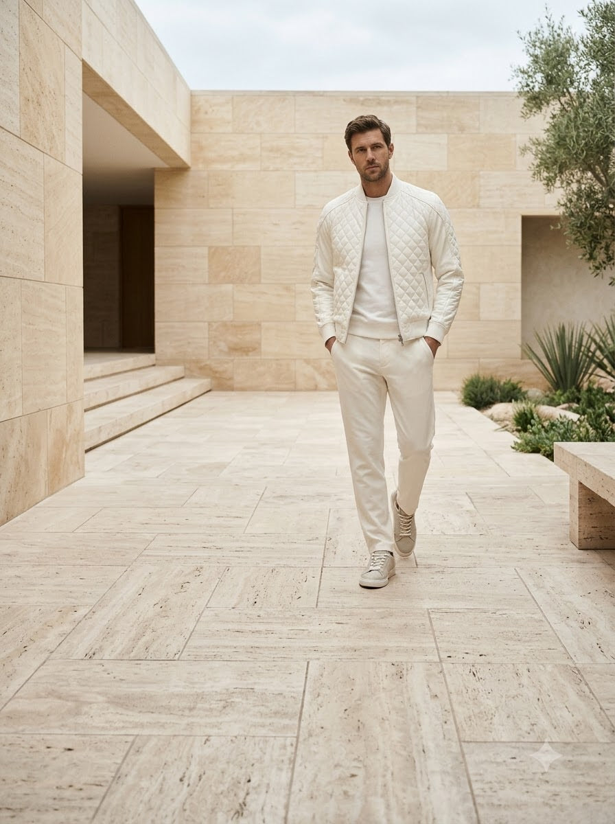 Taj Bespoke Aspen Quilted Leather Bomber