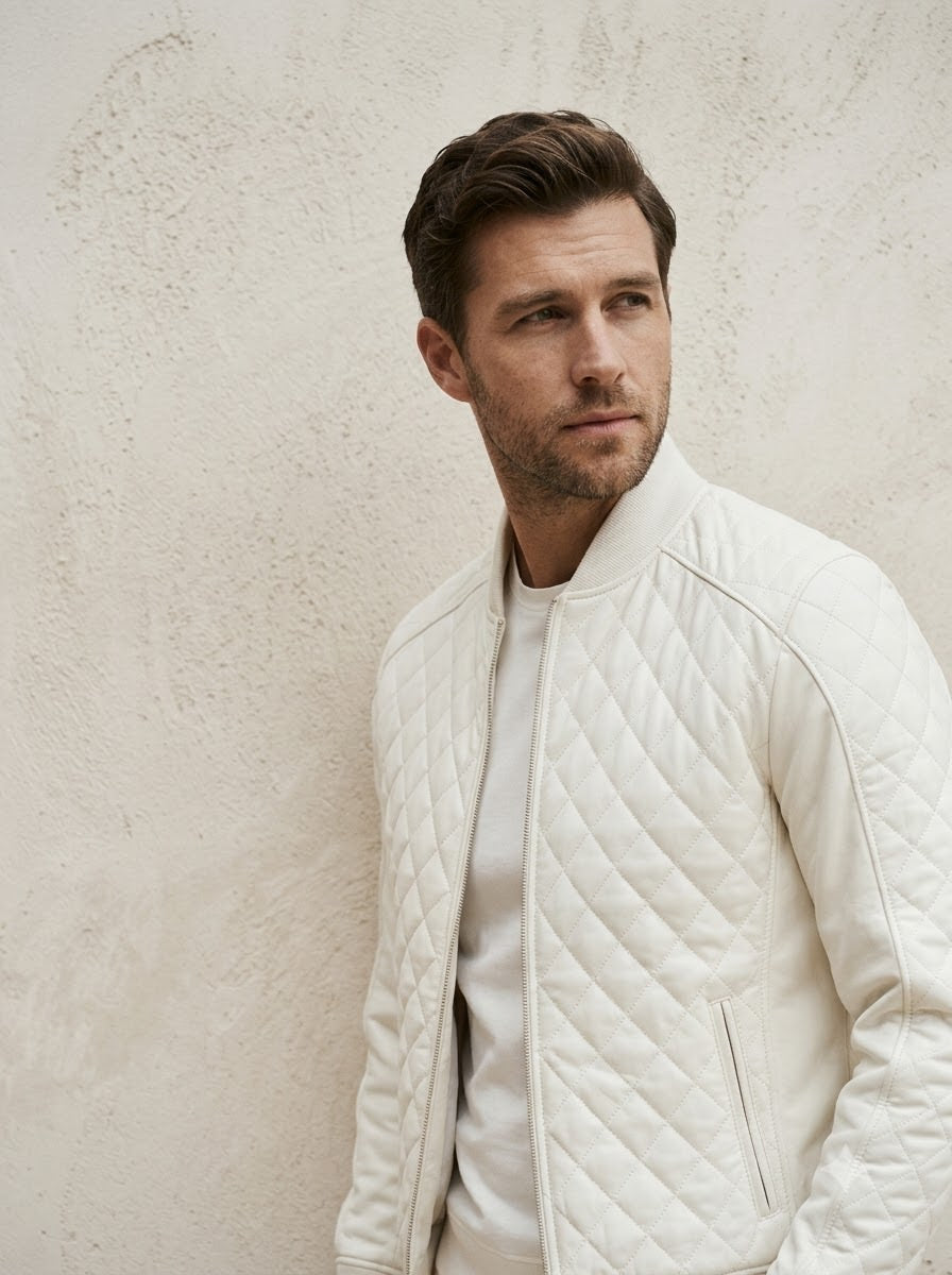Taj Bespoke Aspen Quilted Leather Bomber