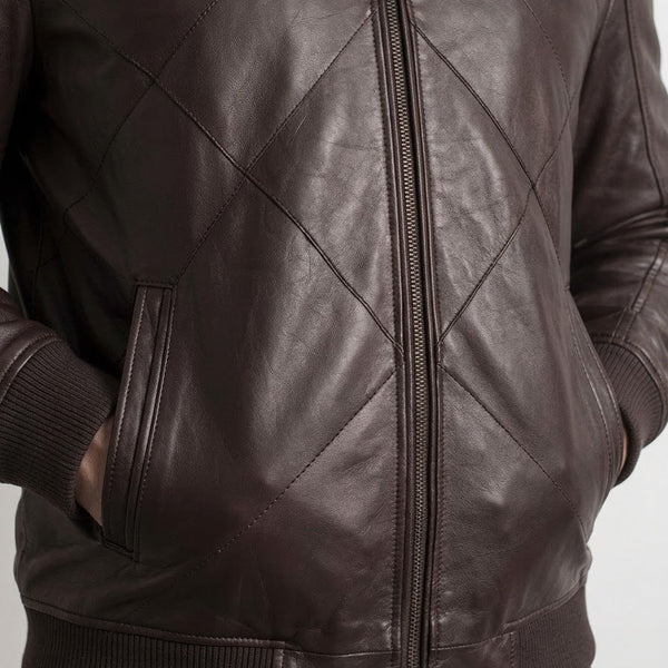 Taj Signature Yukon Hooded Leather Bomber