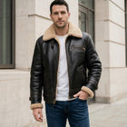 Taj Signature Aviator Shearling Leather Jacket