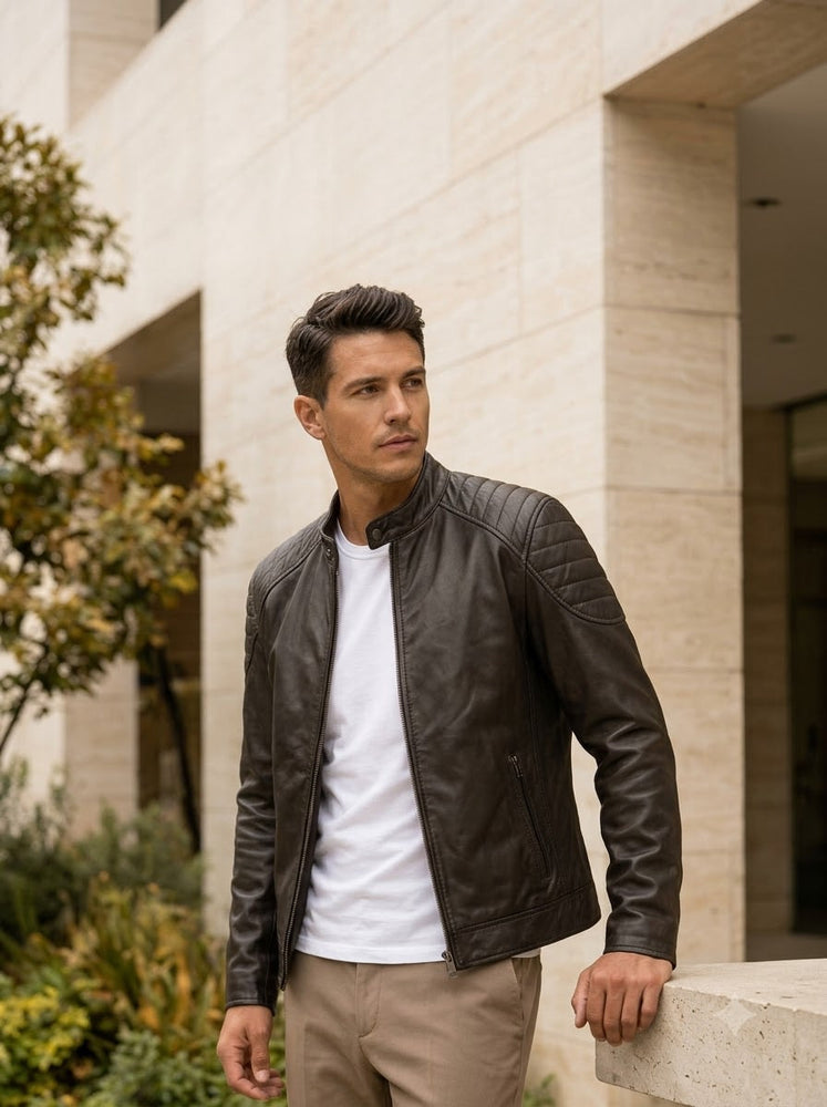 Taj Heritage Pioneer Washed Leather Bomber