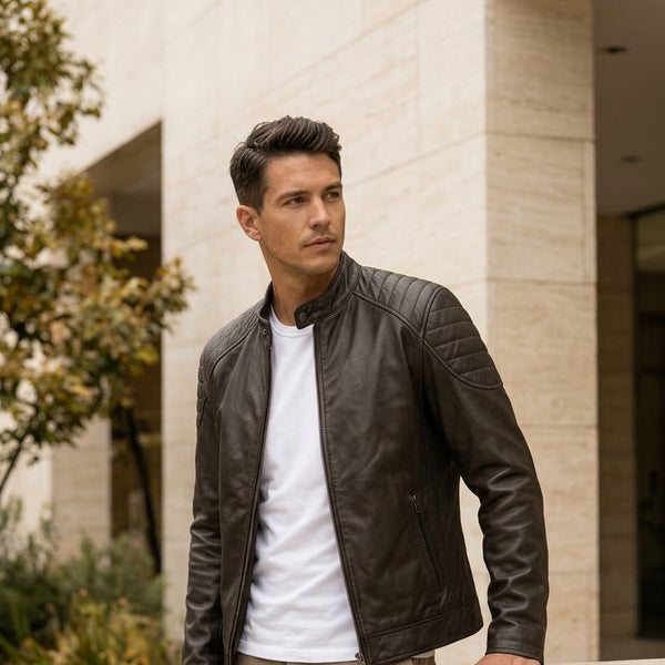 Taj Heritage Pioneer Washed Leather Bomber
