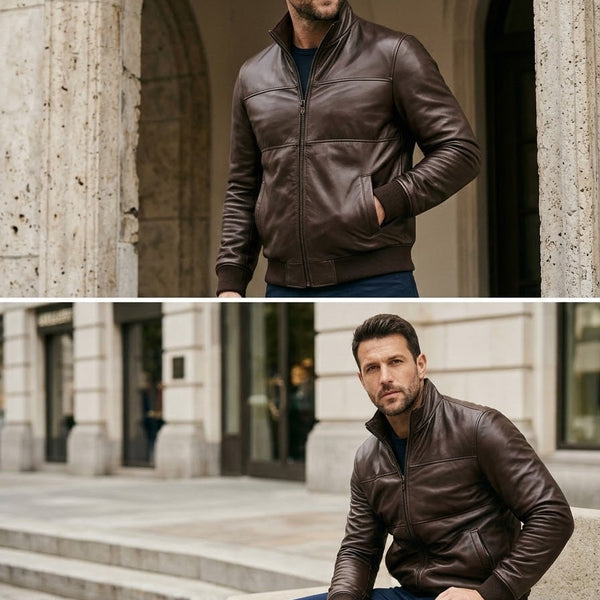 Taj Heritage Pioneer Washed Leather Bomber