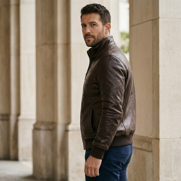 Taj Heritage Pioneer Washed Leather Bomber