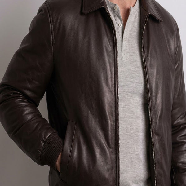 Taj Signature Metropolitan Leather Bomber