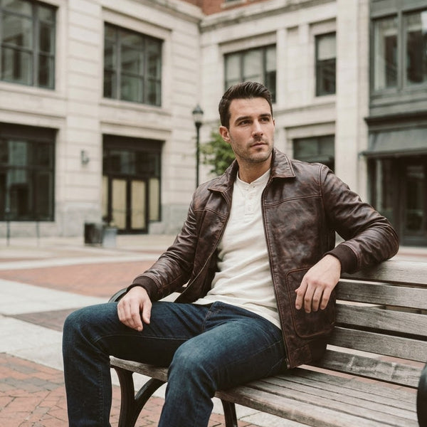 Taj Heritage Dakota Distressed Leather Jacket