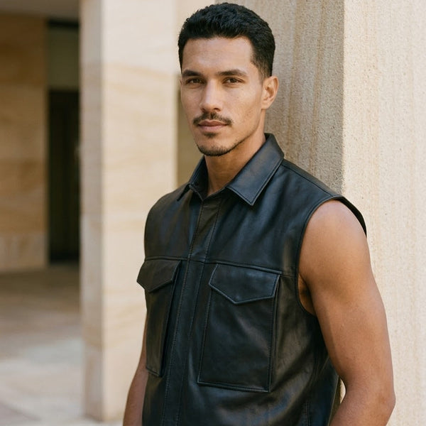 Taj Signature Outlaw Leather Biker Vest