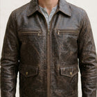 Taj Signature Modena Cafe Racer Leather Jacket