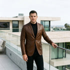 Taj Bespoke Milano Caramel Leather Blazer