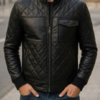 Taj Signature Shadow Armor Quilted Biker Jacket
