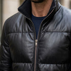 Taj Signature Arctic Quilted Leather Puffer Jacket