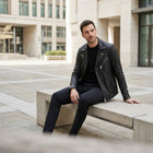 Taj Signature Vanguard Asymmetric Biker Leather Jacket
