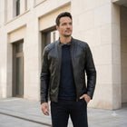 Taj Signature Shadow Quilted Biker Leather Jacket