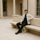 Taj Bespoke Cortina Off-White Cafe Racer Jacket