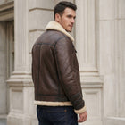 Taj Heritage Yukon Brown Shearling Flight Jacket