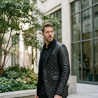 Taj Bespoke Royale Diamond-Quilted Leather Coat