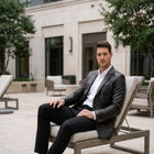 Taj Bespoke Milano Textured Leather Blazer