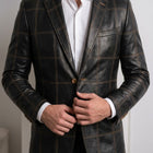 Taj Bespoke Milano Textured Leather Blazer