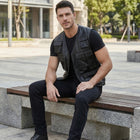Taj Signature Outlaw Black Leather Tactical Vest