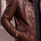 Taj Heritage Dakota Antique Brown Safari Leather Jacket