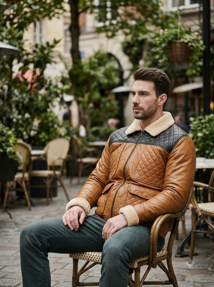 Taj Signature Alpine Mustard Quilted Sherpa Jacket