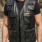Taj Signature Command Multi-Pocket Leather Utility Vest