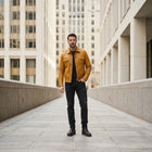 Taj Signature Tuscan Ochre Suede Harrington Jacket