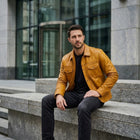 Taj Signature Tuscan Ochre Suede Harrington Jacket