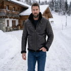 Taj Heritage St. Moritz Weathered Brown Shearling Mountain Jacket - View 1000166141
