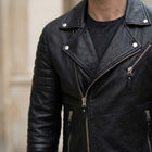 Taj Signature Milano Asymmetrical Black Double-Rider Biker Jacket - View 1000166579
