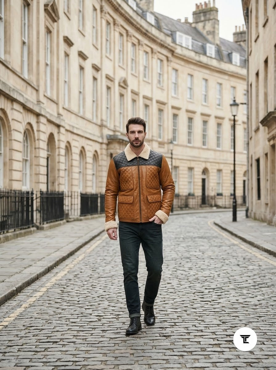 Taj Signature Alpine Mustard Quilted Sherpa Jacket