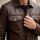 Taj Artisan Serengeti Dark Espresso Multi-Pocket Leather Safari Jacket - View 1000166660
