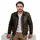 Tond Rubbuf bomber jacket  dark brown