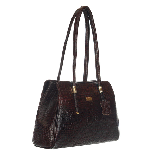 Women's Croco Leather Shoulder Bag - Luxurious and Versatile with Multiple Color Options