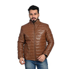 Men's Puffer Leather Jacket – 100% Pure Leather – Handmade Craftsmanship