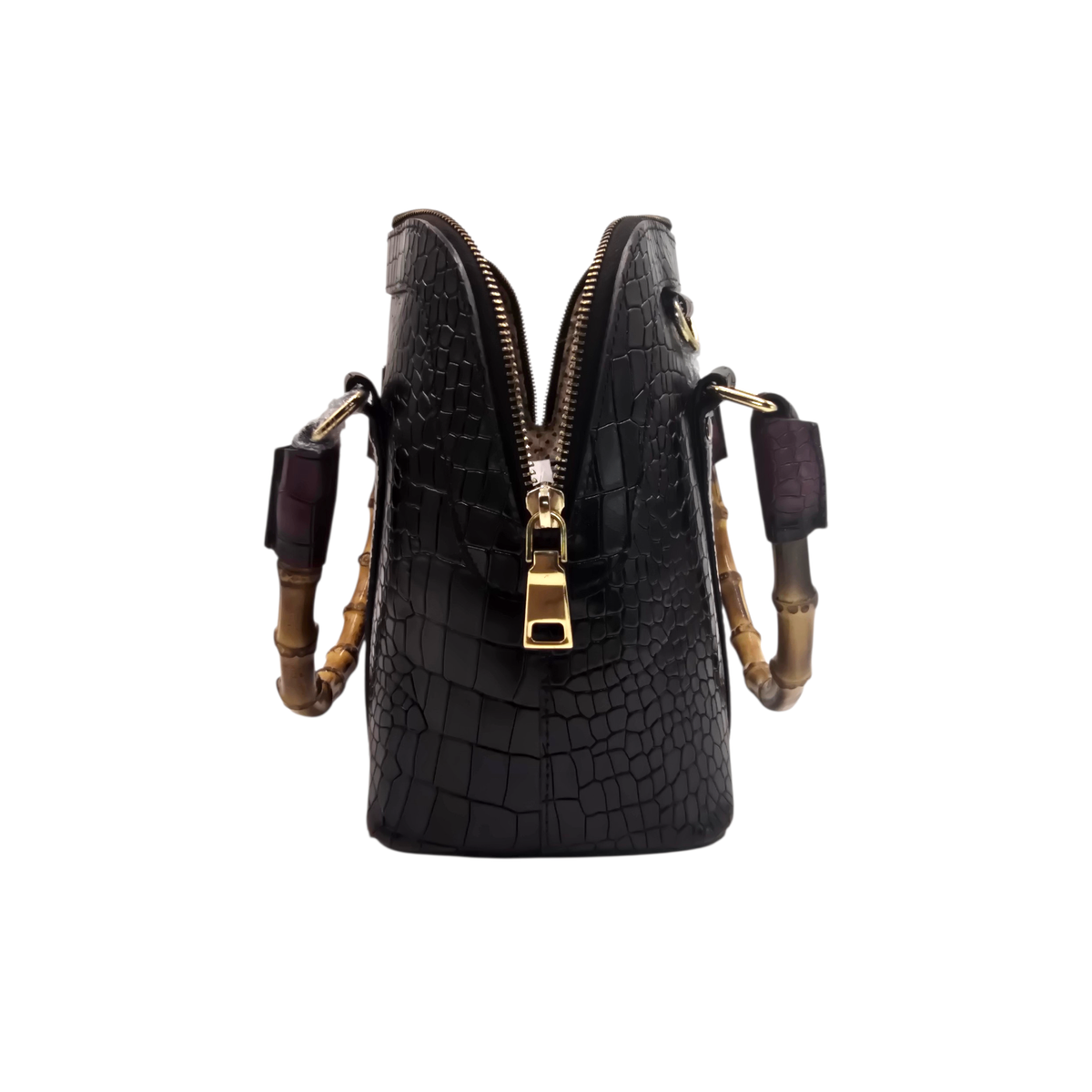 Genuine Leather Handbags with Bamboo handle for Women - Multi-Style Tote, Crossbody, and Top Handle Bag.