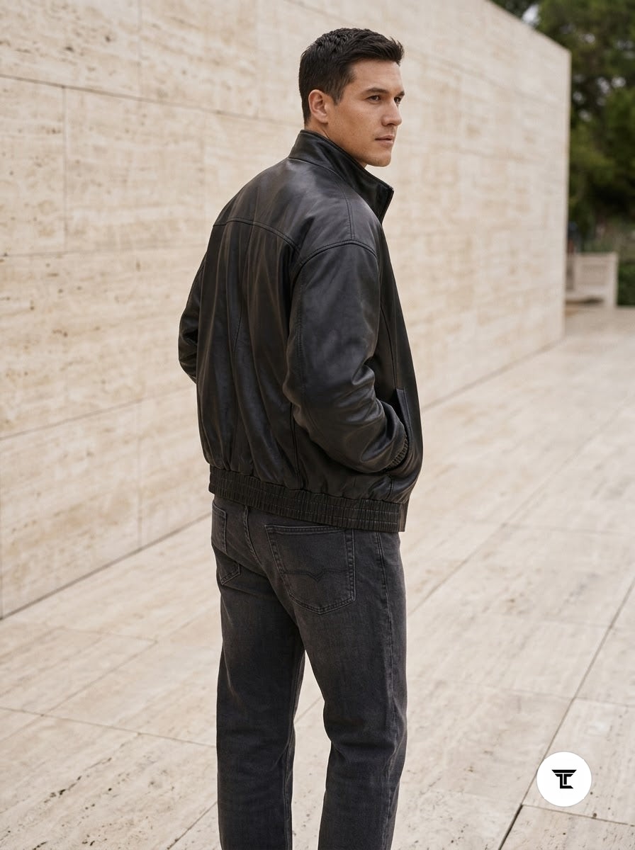Taj Signature Nocturne Crinkled Nappa Bomber