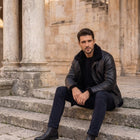 Taj Signature Roma Shearling Leather Bomber