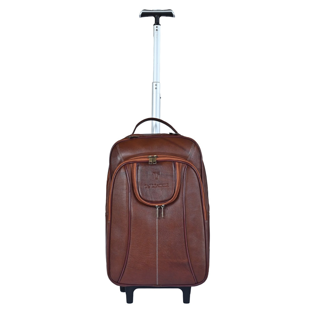Leather Accessories 18 Inch Leather Laptop Backpacks Trolley Bags