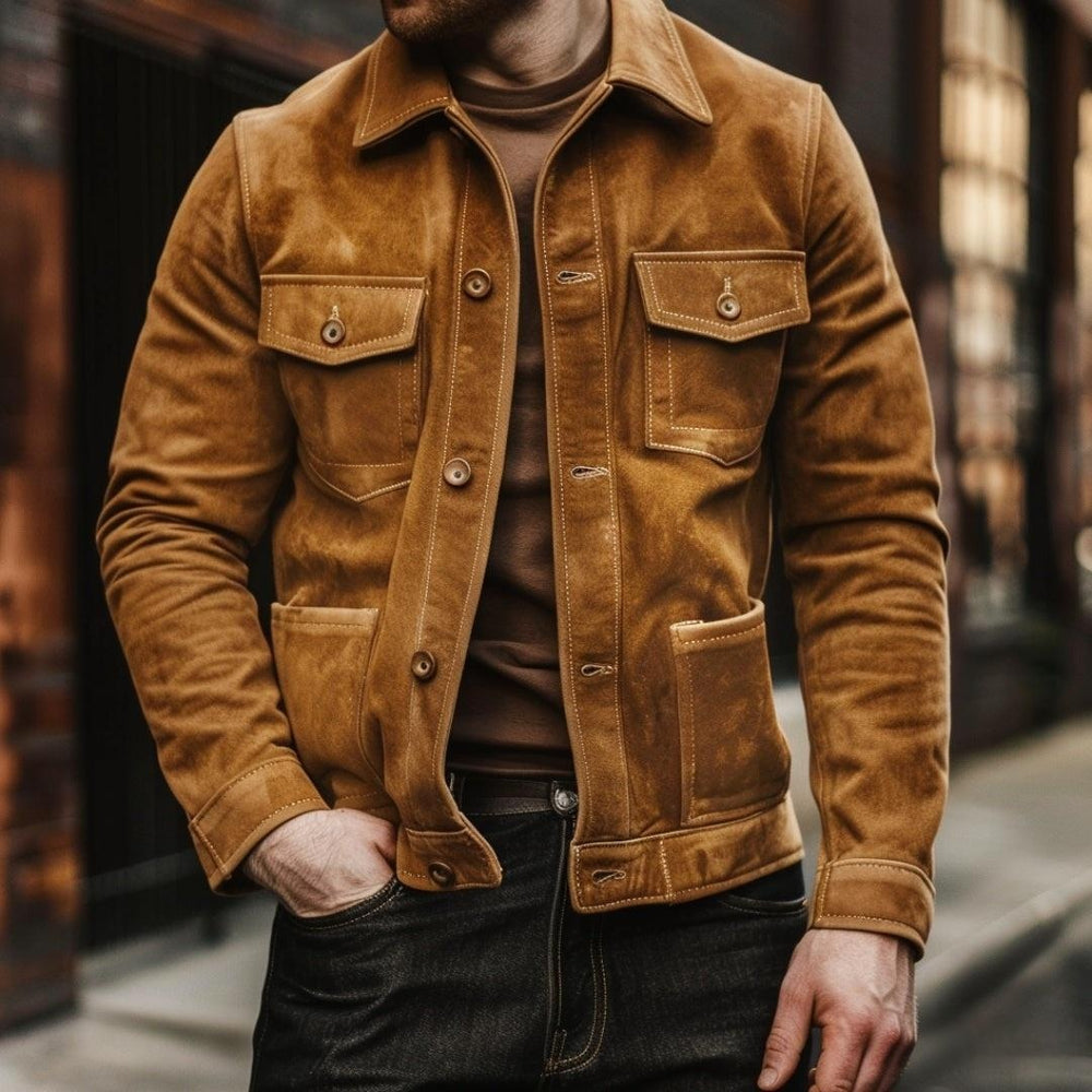 Upgrade Your Look with Taj Leather Suede Jacket