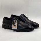 Classic Black Plain-Toe Leather Derby Shoes