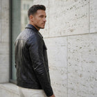 Taj Signature Vanguard Quilted Shoulder Leather Jacket