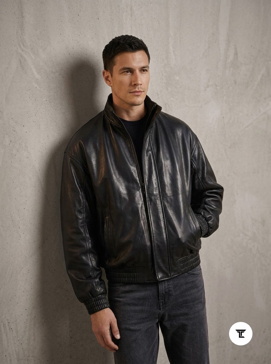 Taj Signature Nocturne Crinkled Nappa Bomber