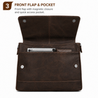 Oil Pull Up Leather Laptop bag For Men - Office Bag - Fits Up to 14/15.5/16 inch